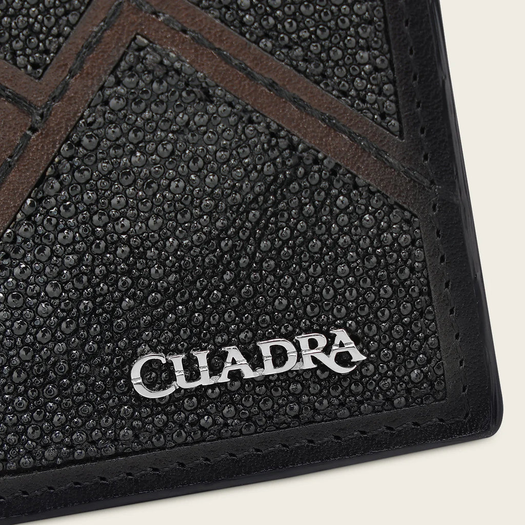 Cuadra Men’s Brown Stingray Leather Wallet with Removable Card Holder