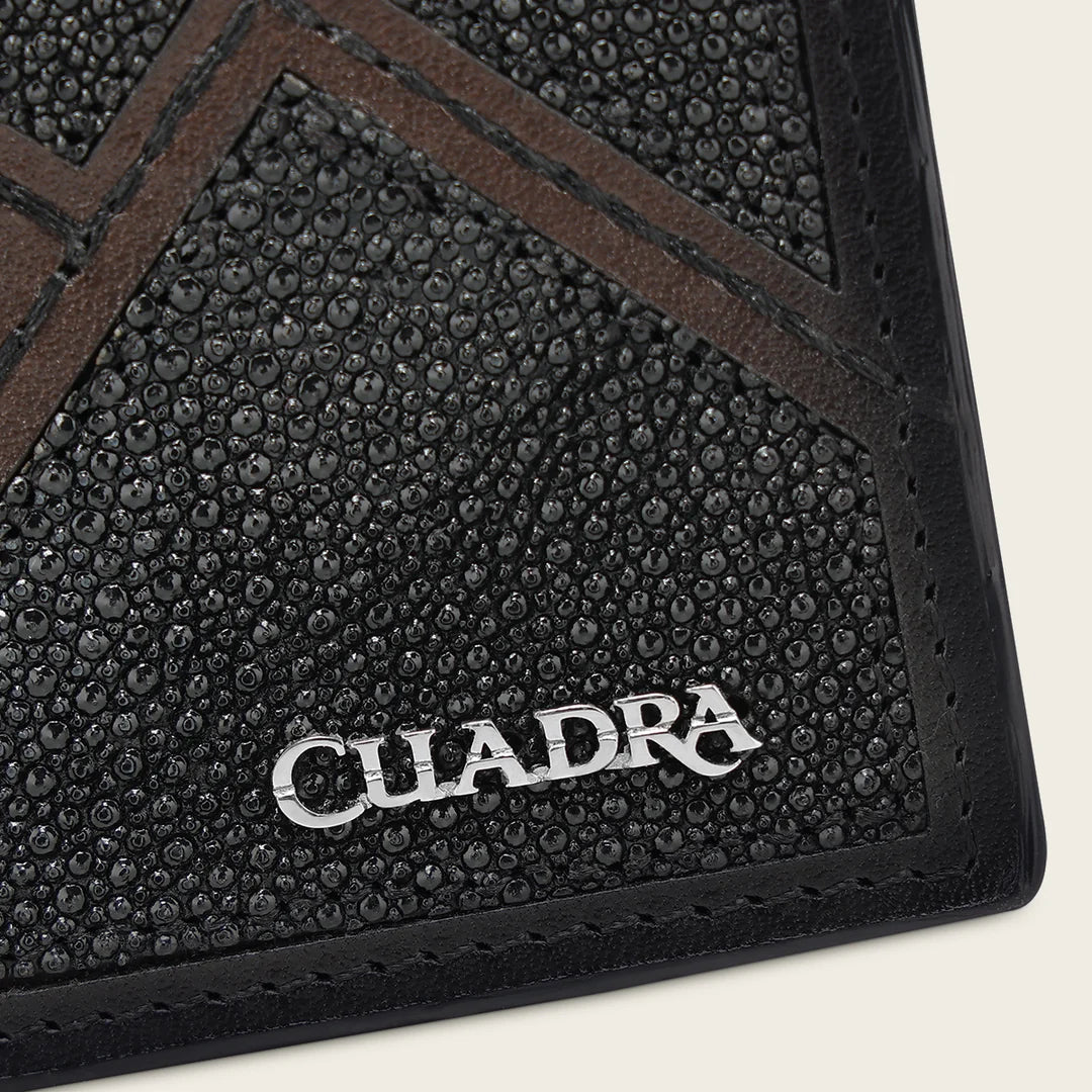 Cuadra Men’s Brown Stingray Leather Wallet with Removable Card Holder