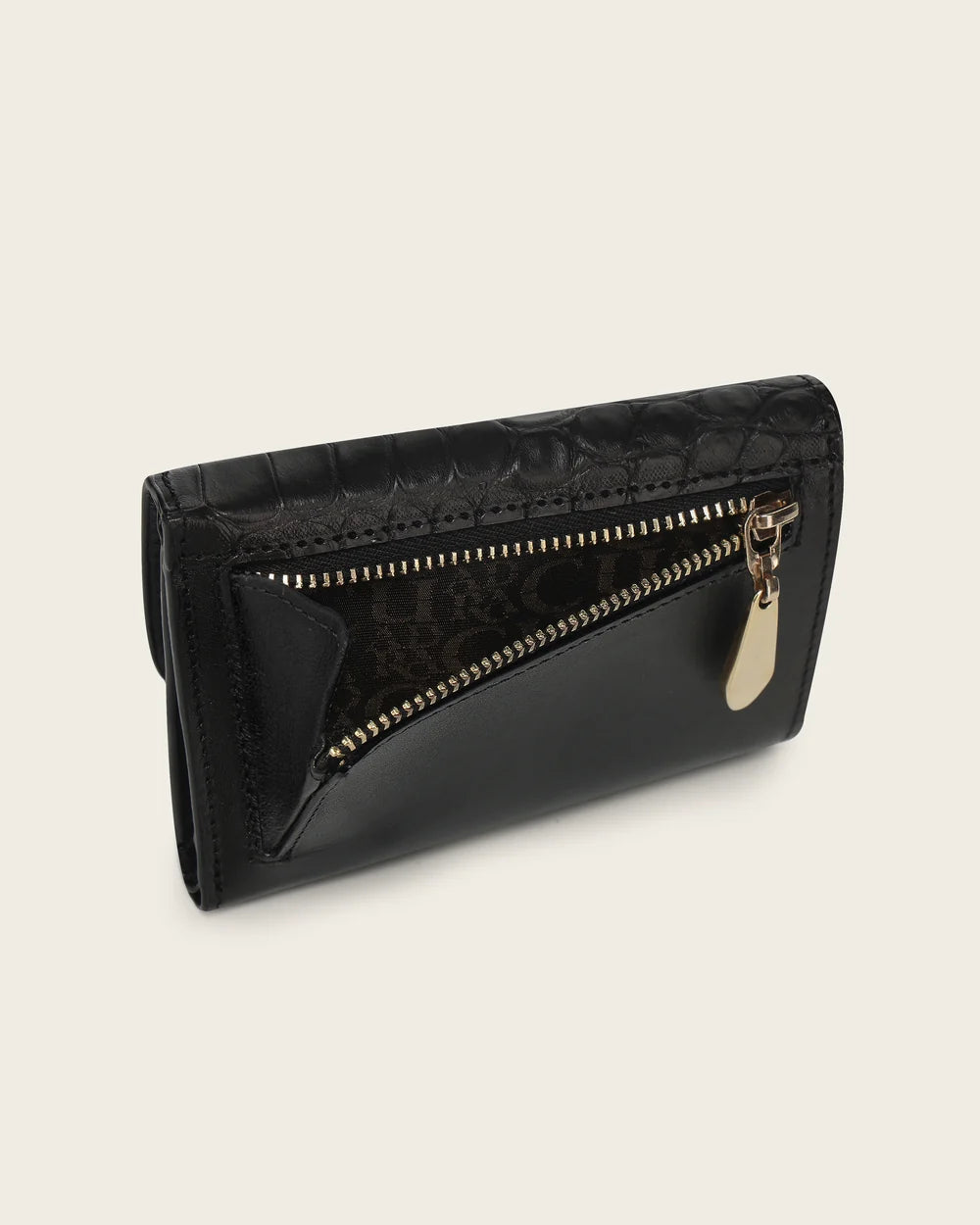 CUADRA WOMENS WALLET BLACK ALLIGATOR