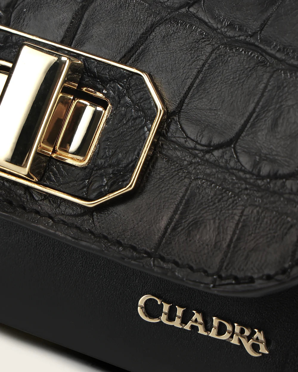 CUADRA WOMENS WALLET BLACK ALLIGATOR