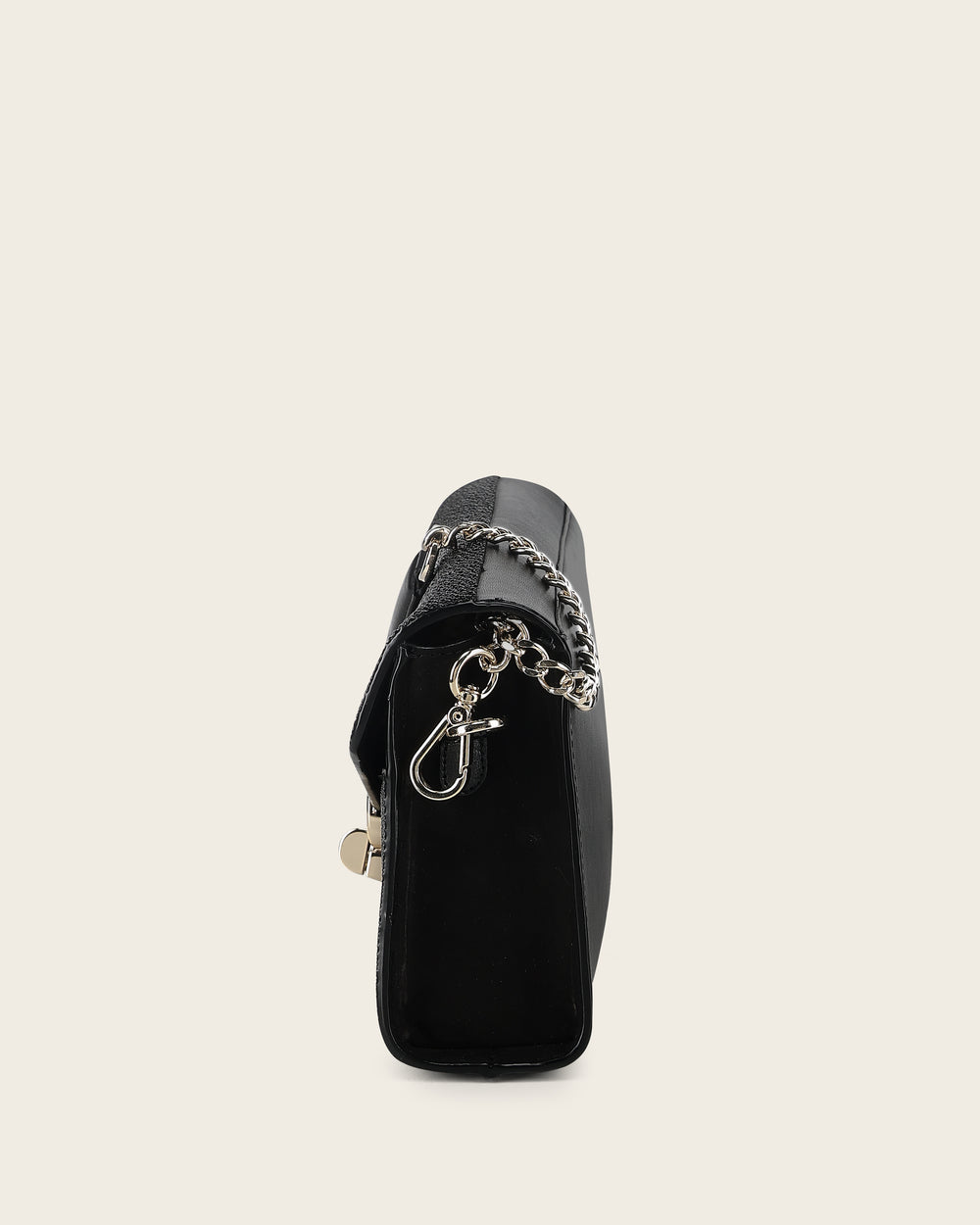 Black Clutch Bag In Genuine Stingray Leather For Women