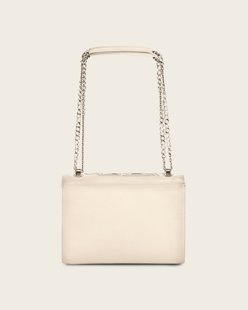 Cuadra Women’s Beige Bovine Leather Shoulder Bag Clutch Style With Crystals- DU823/BOD4CRS