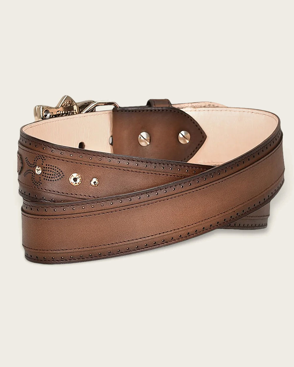 Cuadra Women's Minimalist Brown Genuine Bovine Leather Belt - CDA10RS