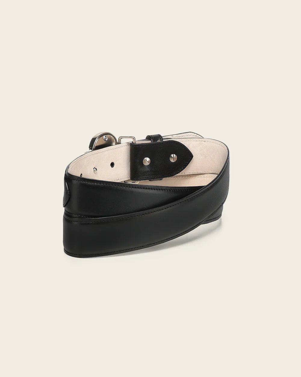 Cuadra Black Belt In Genuine Bovine Leather For Women