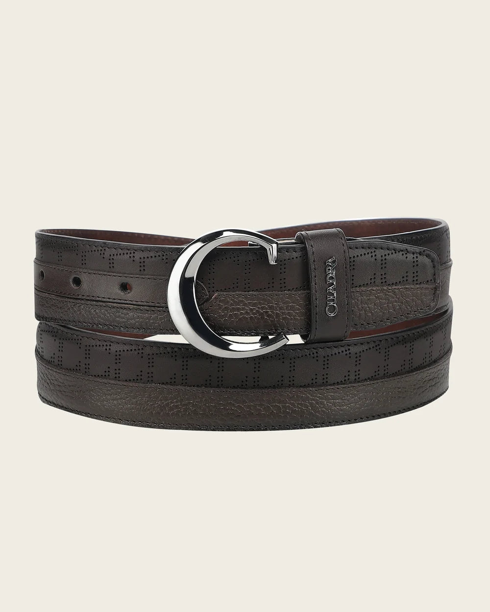 Cuadra Casual Chocolate Belt In Genuine Bovine Leather For Men