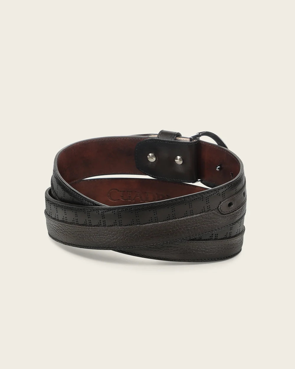Cuadra Casual Chocolate Belt In Genuine Bovine Leather For Men