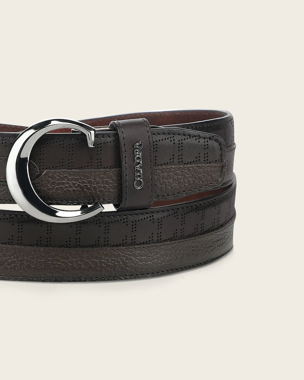 Cuadra Casual Chocolate Belt In Genuine Bovine Leather For Men