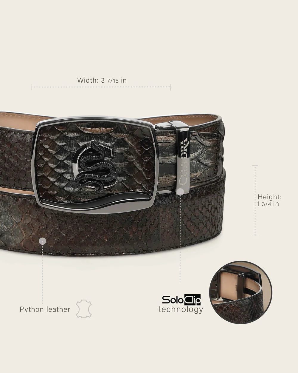 Cuadra Cinto Python Back Iran Cafe BCA498/CV519PH