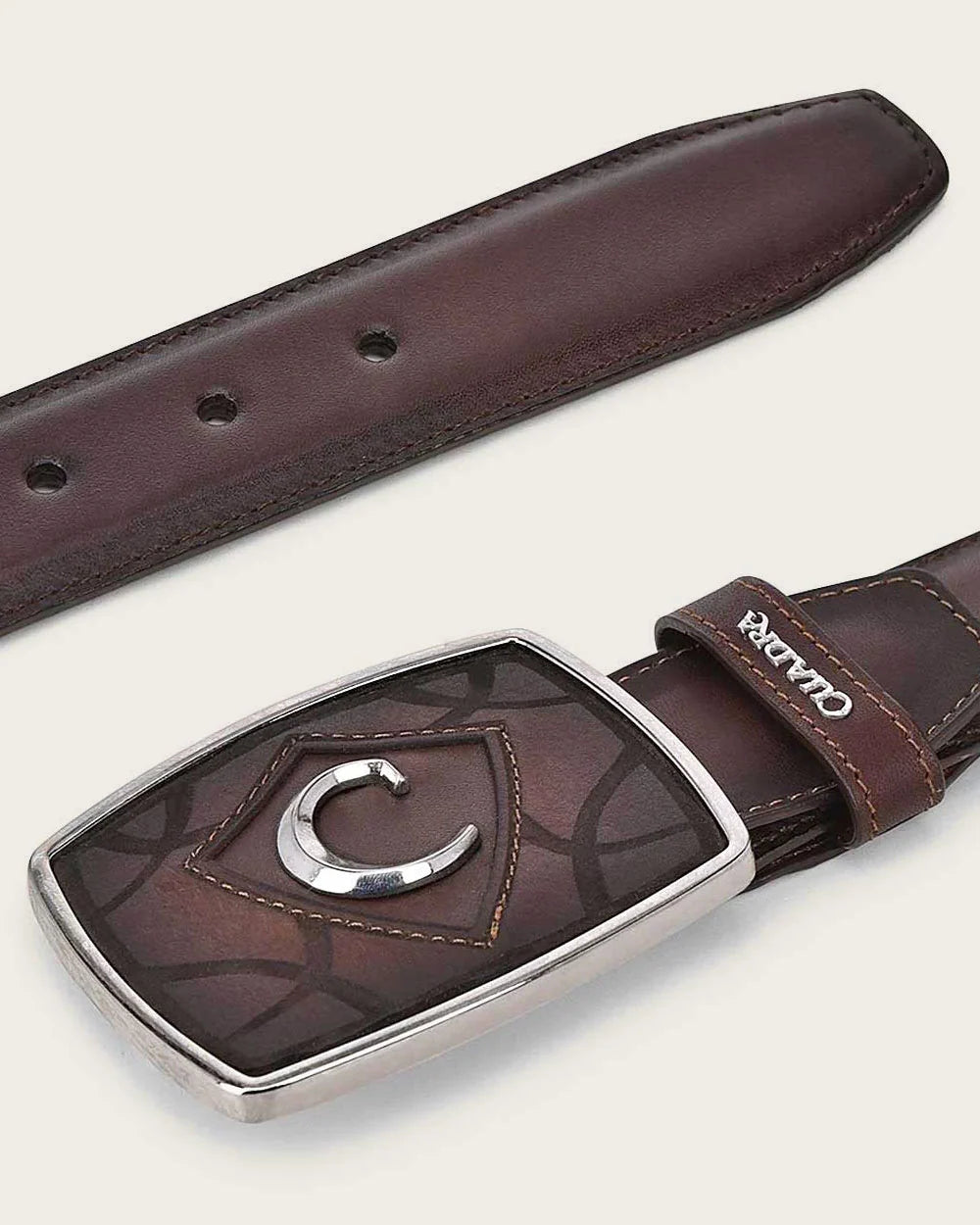 Cuadra Brown western bovine Belt