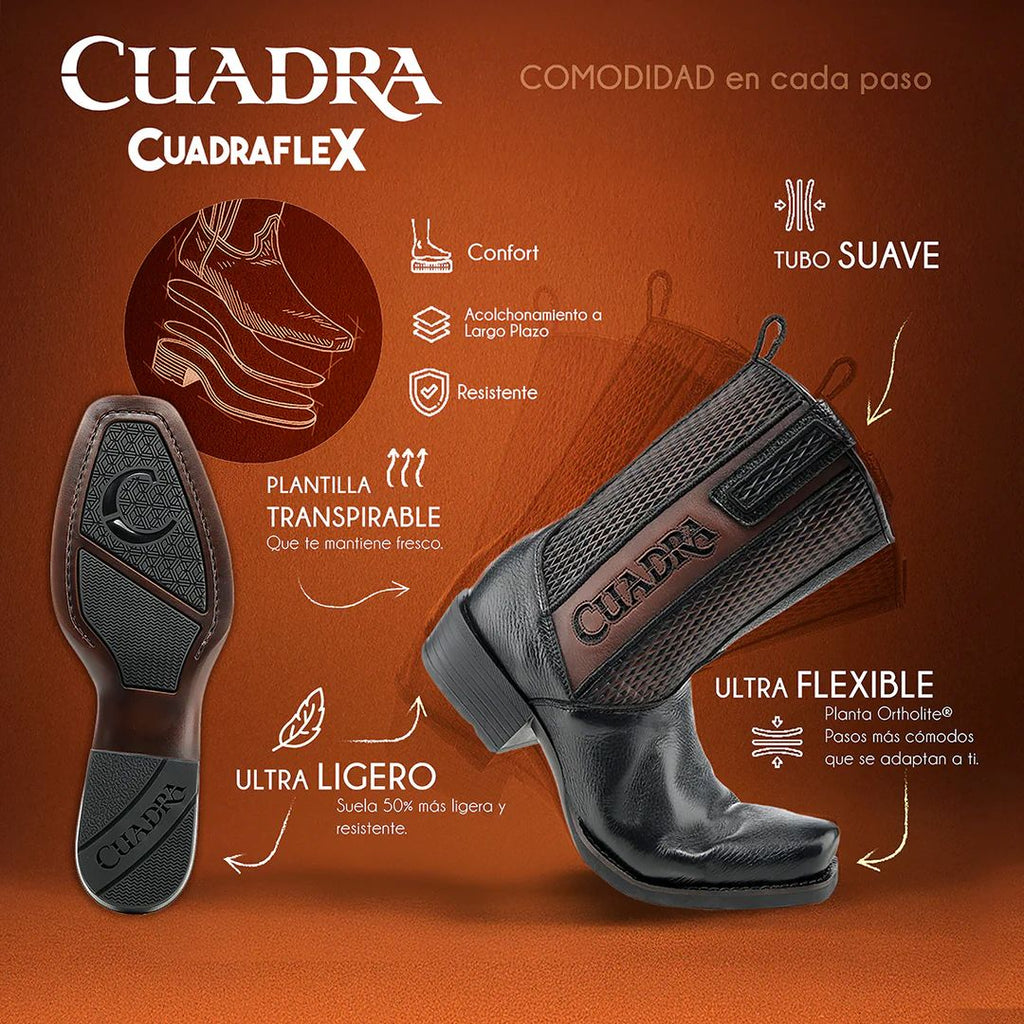 Cuadra Genuine Brown Bison Leather Urban Boot for Men 1J4KBN/CC351