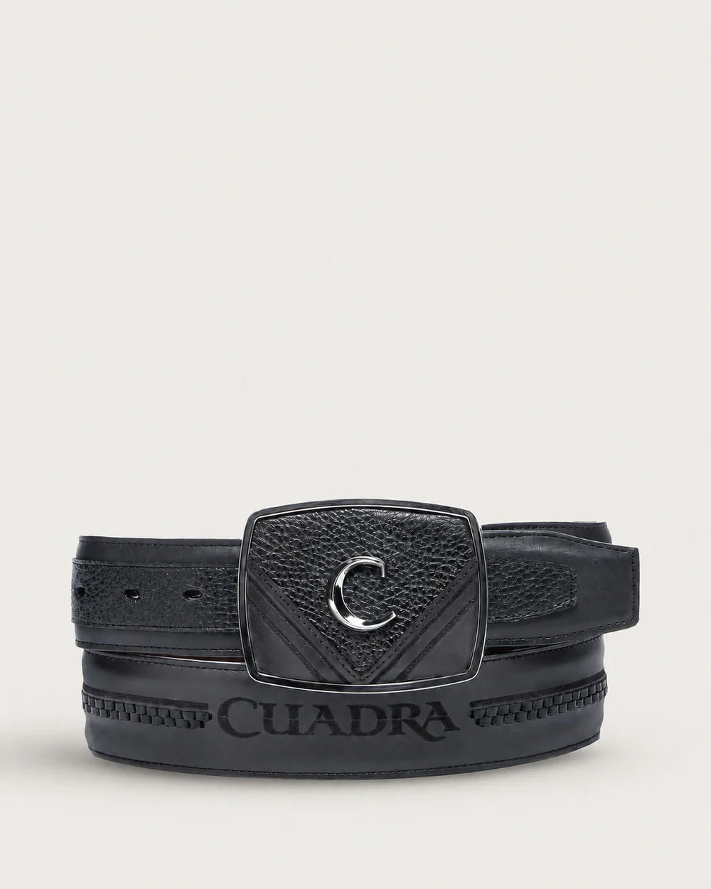 Cuadra Black Deer Cowboy Belt