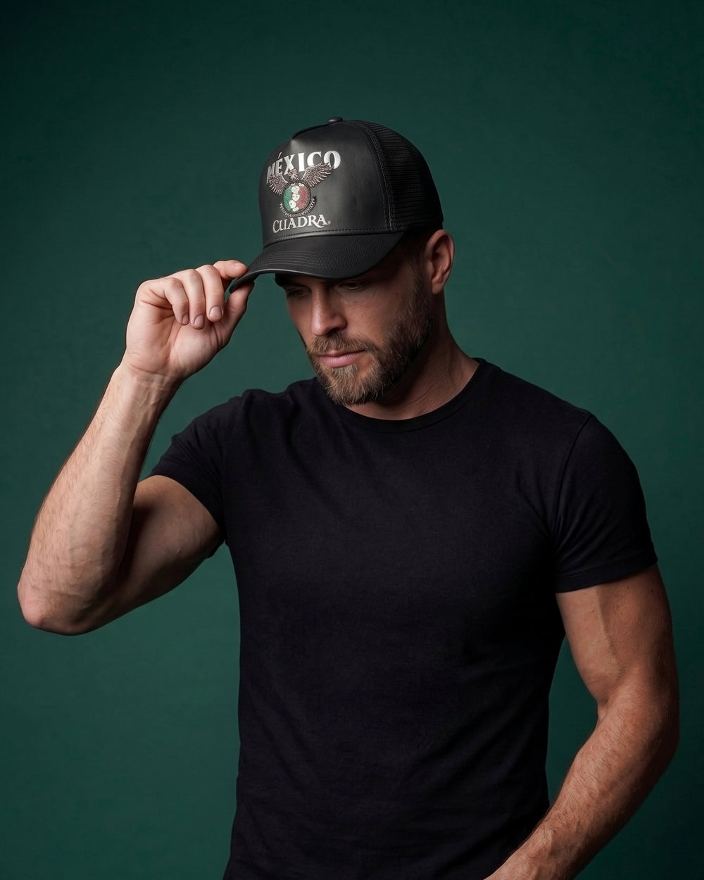 World Cup Edition Mexico 2026 Men’s Leather Cap In Black