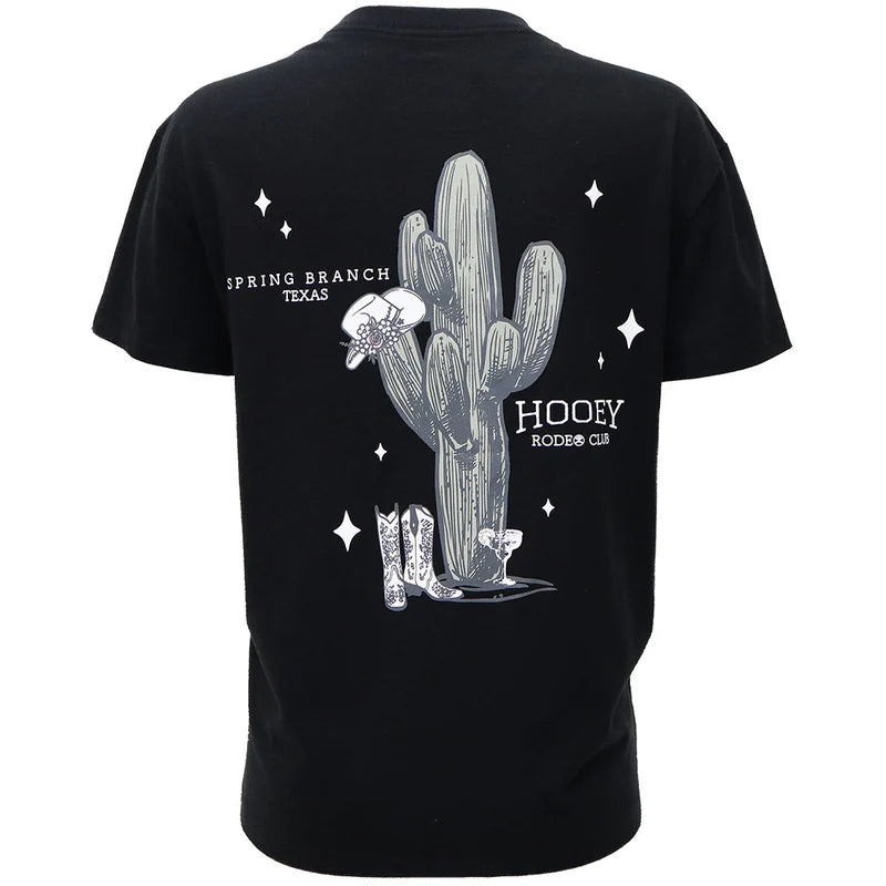 Hooey Women's T-Shirt "Social Club" Black w/Grey Cactus