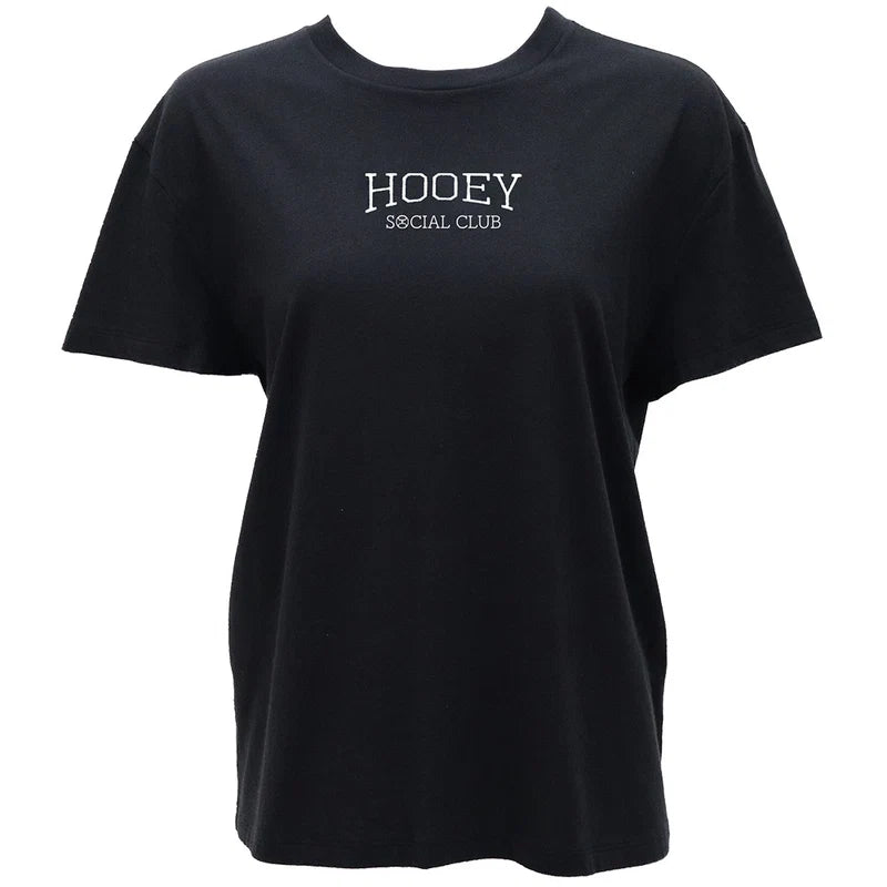 Hooey Women's T-Shirt "Social Club" Black w/Grey Cactus