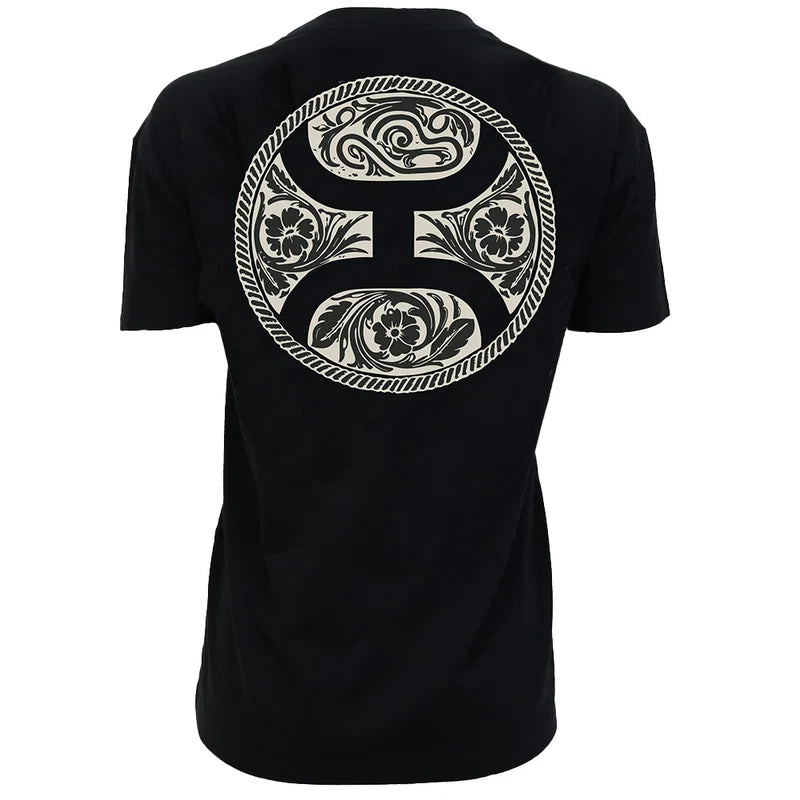 HOOEY Women T-Shirt "Concho" Black w/White Hooey Logo