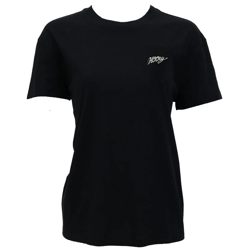 HOOEY Women T-Shirt "Concho" Black w/White Hooey Logo