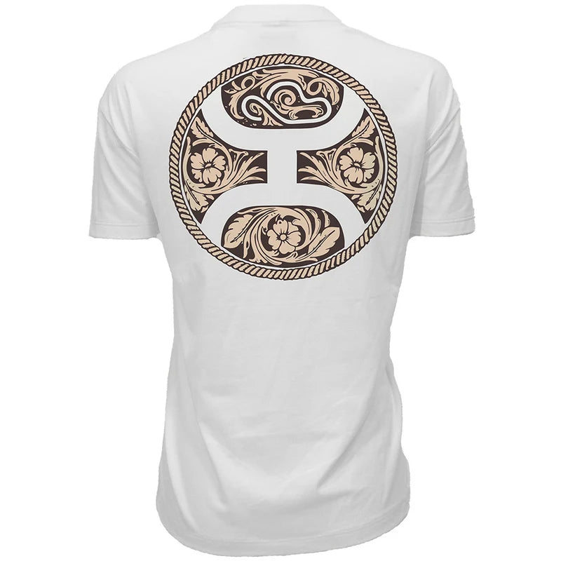 HOOEY Women's "Concho" T-shirt Cream w/Tan & Brown Logo