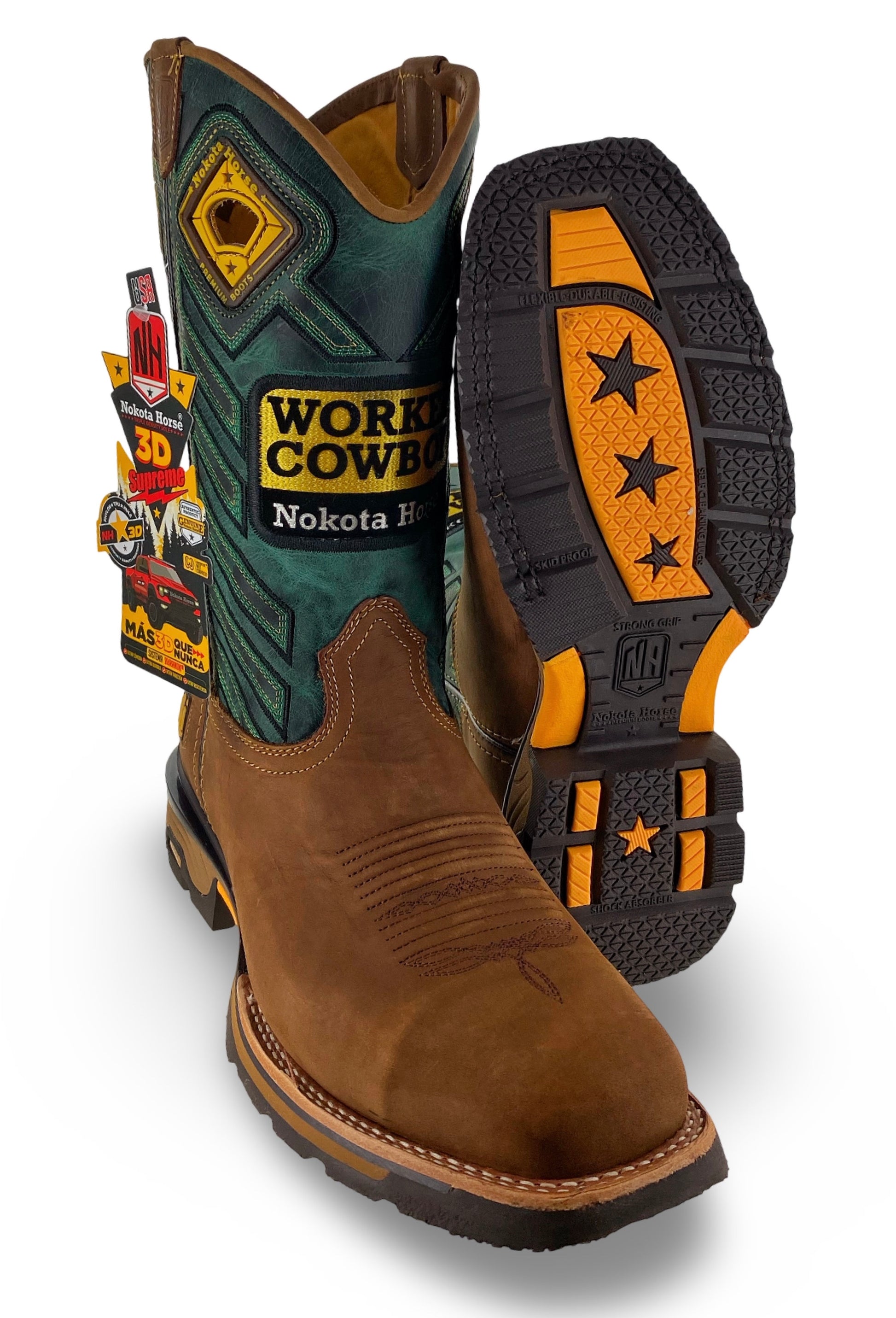 Nokota Horse Mens Campell 25 Crazy H Miel Stl Toe