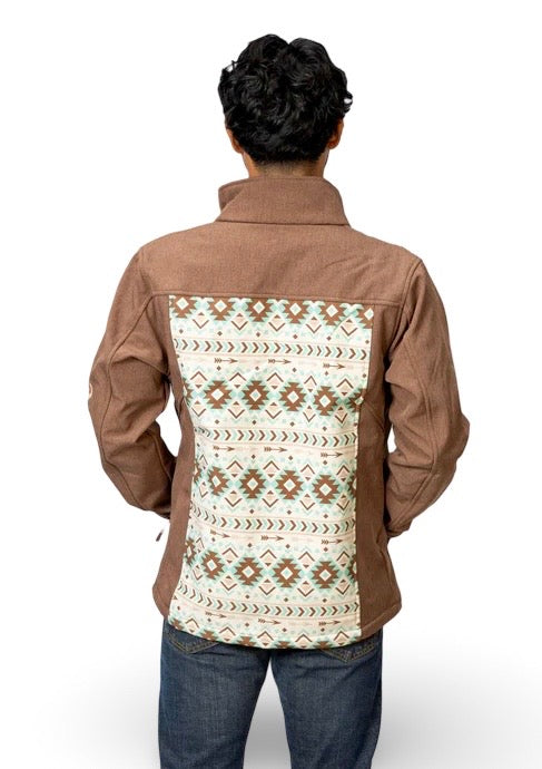 Lost Calf Heather Brown Aztec Unisex Jacket