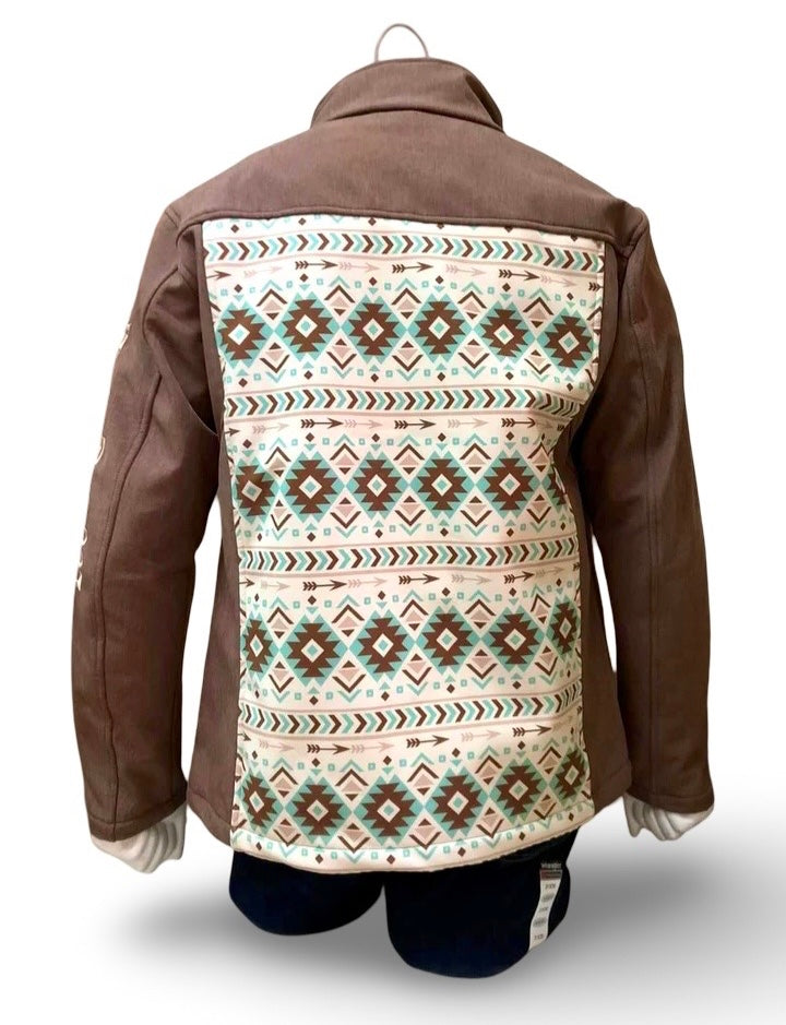 Lost Calf Heather Brown Aztec Unisex Jacket