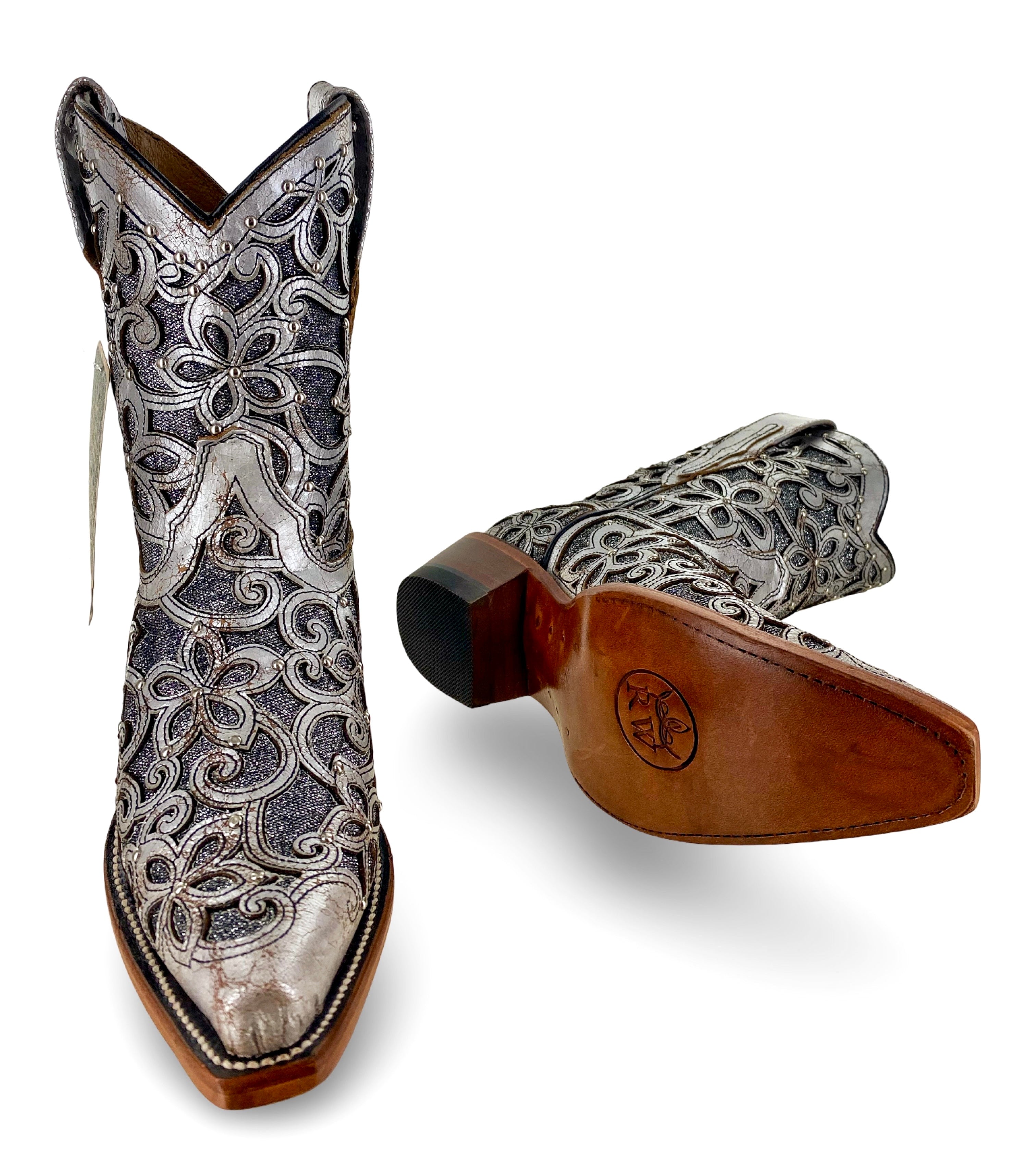 Reywelt Women's 890 Elsa Craquelado Plata L-51203