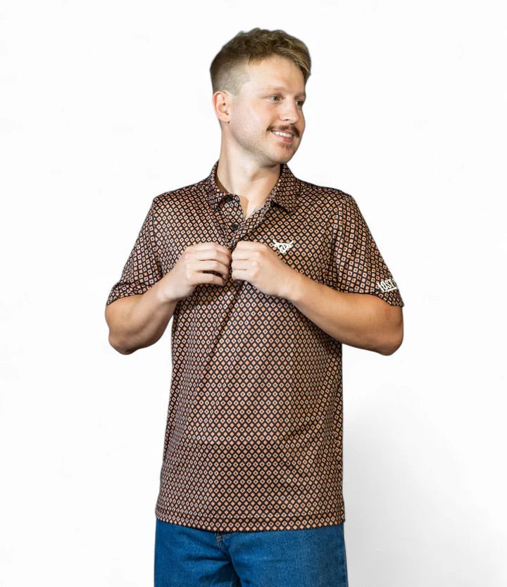Lost Calf Men's Retro Yuma Performance Polo