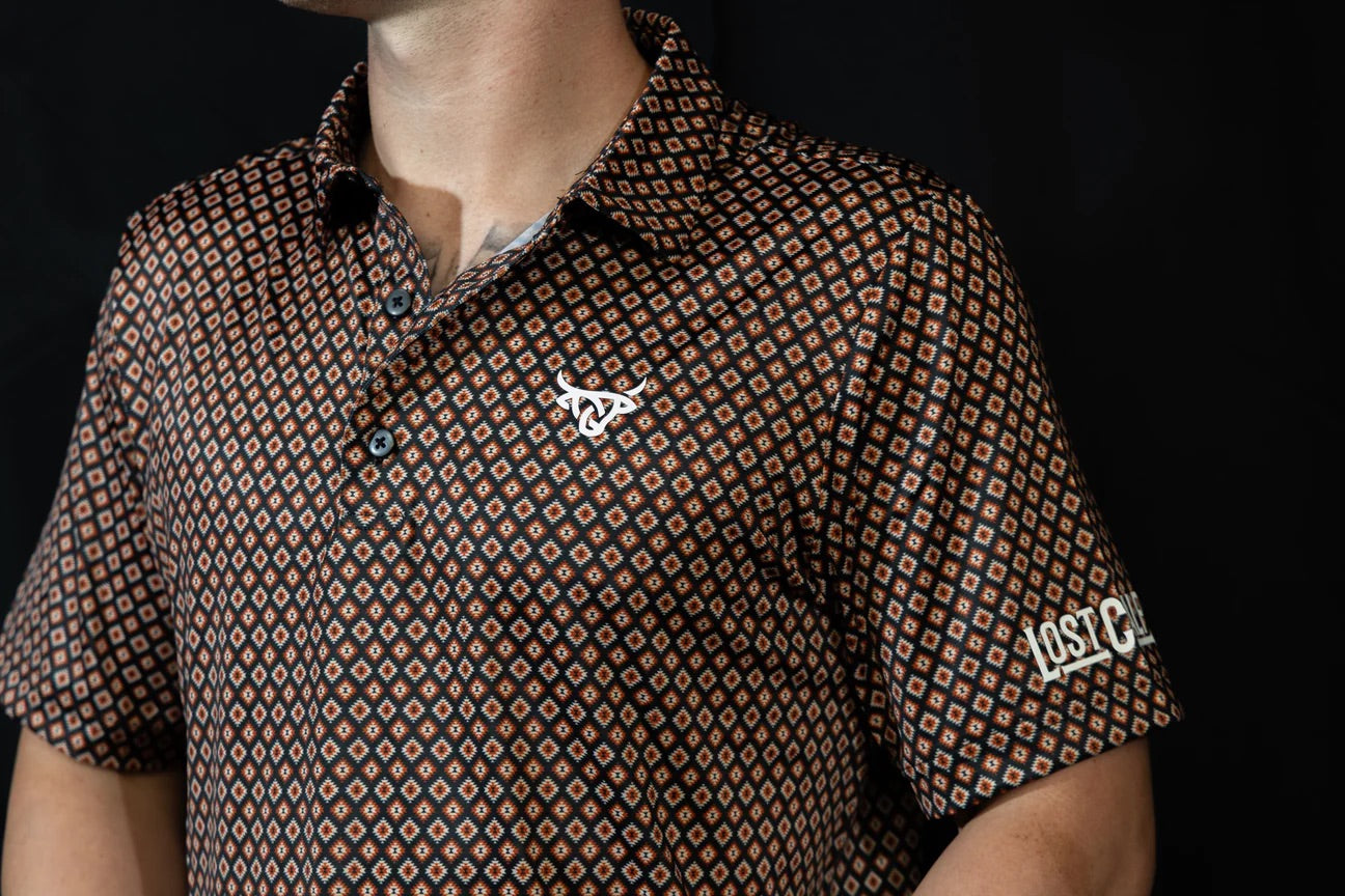 Lost Calf Men's Retro Yuma Performance Polo