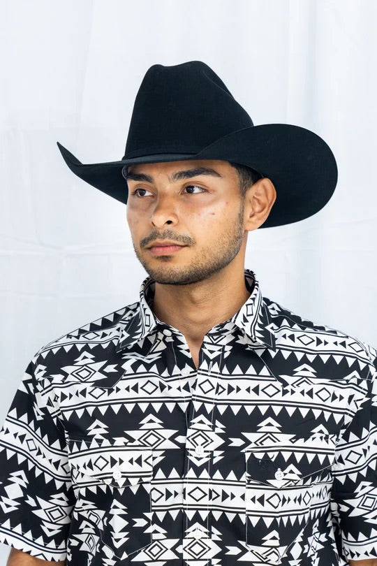 Lost Calf Men's Cheyenne Black Short Sleeve Shirt