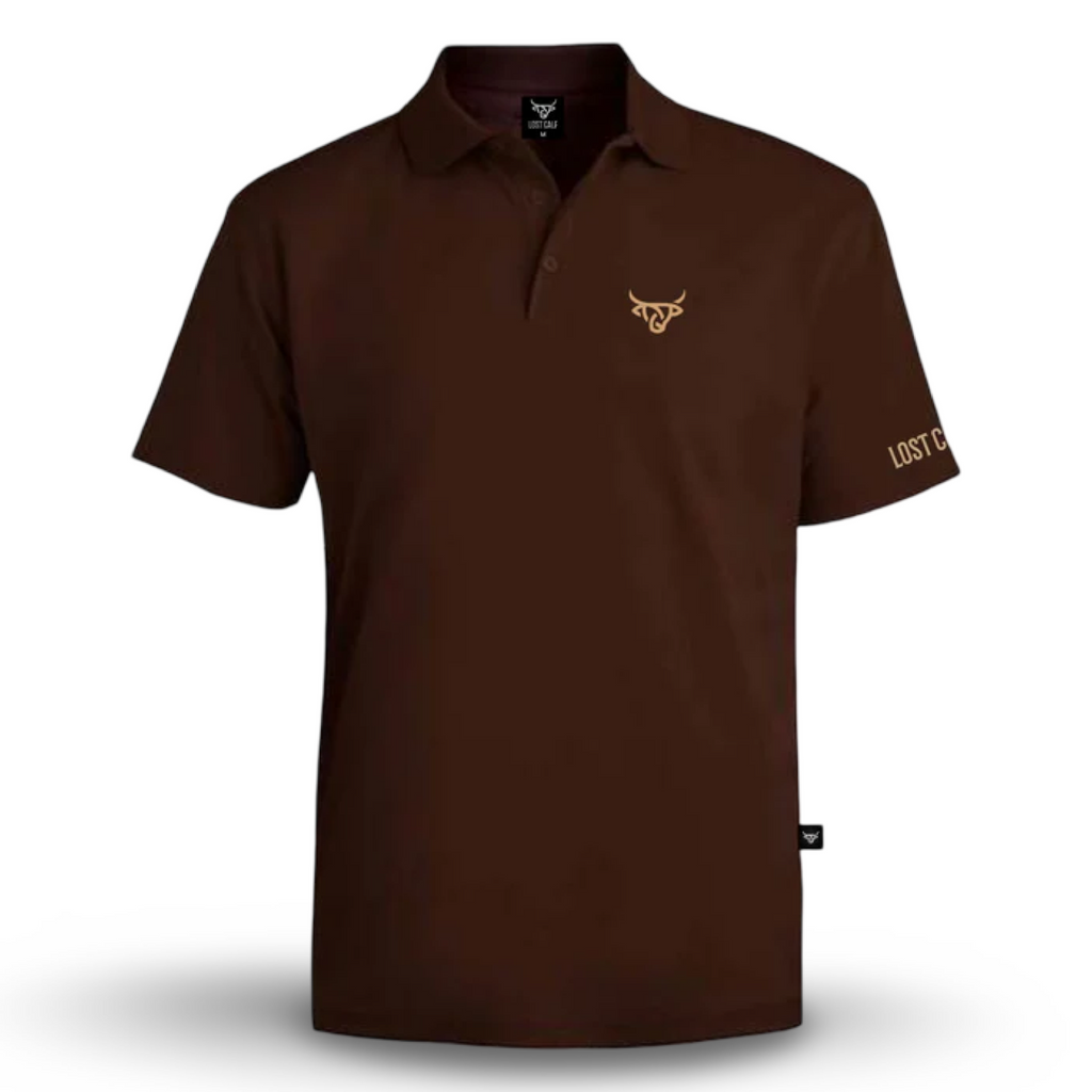 Lost Calf Men's Dark Brown Polo