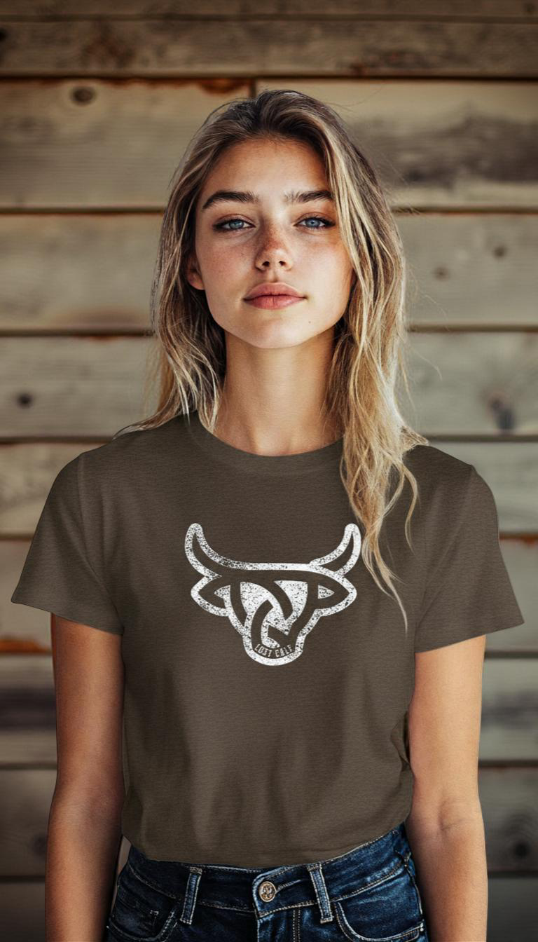 Lost Calf Angus Tee Brown Unisex