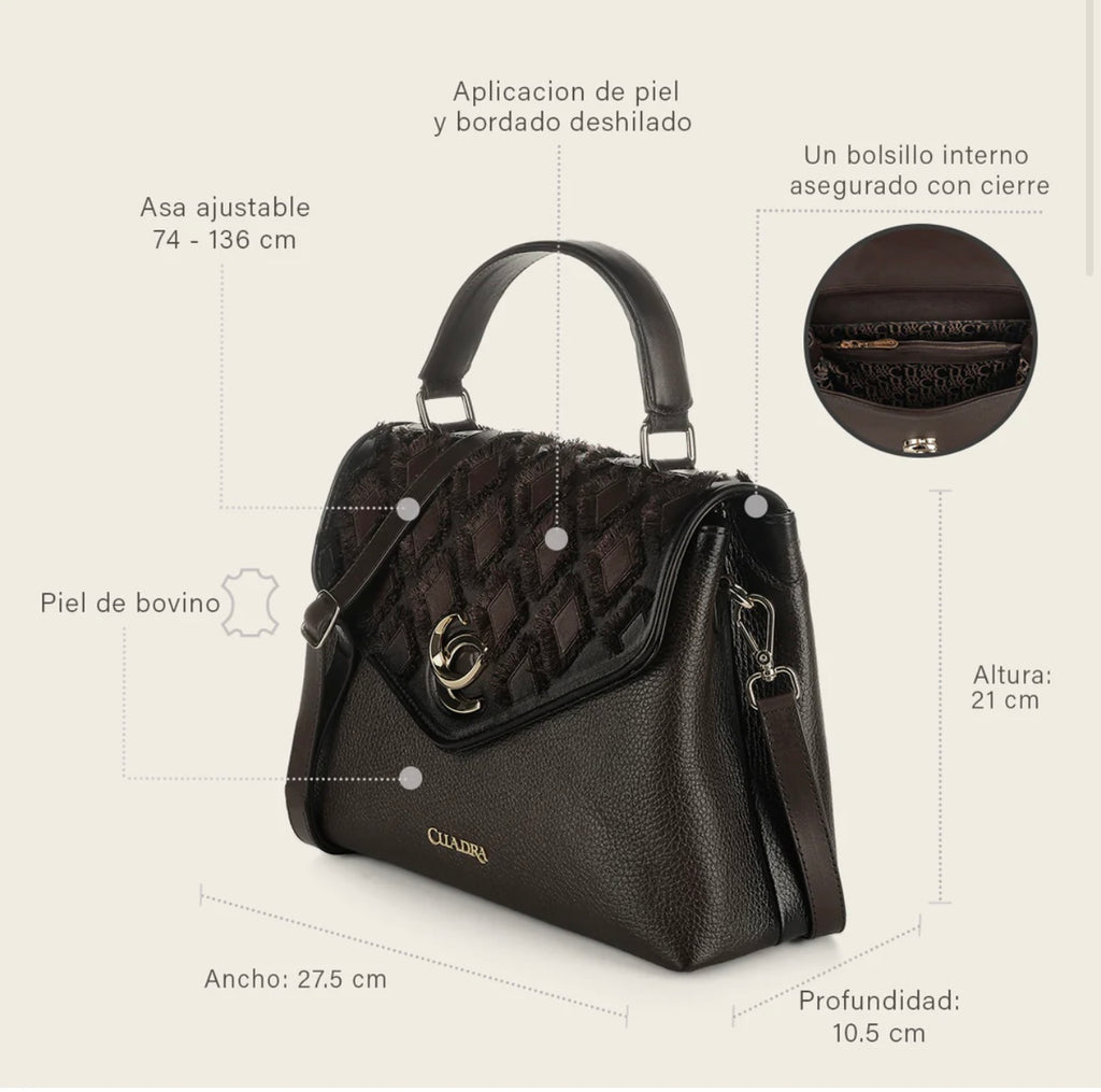CUADRA | Women's Coffee Azteca Genuine Bovine Leather BOD4ARS
