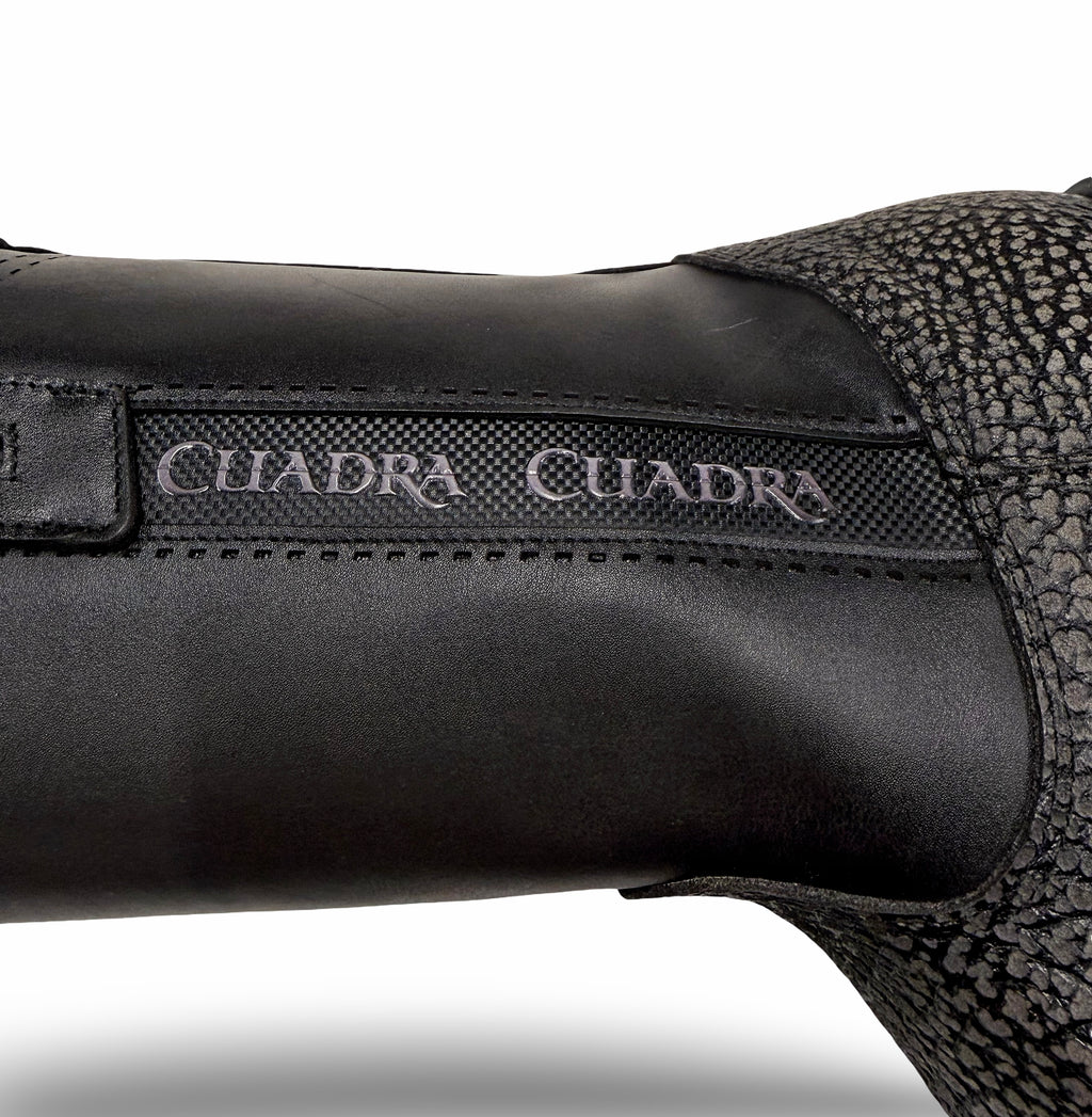 Cuadra Mens Grey Black American Bison Boots 1J4KBN