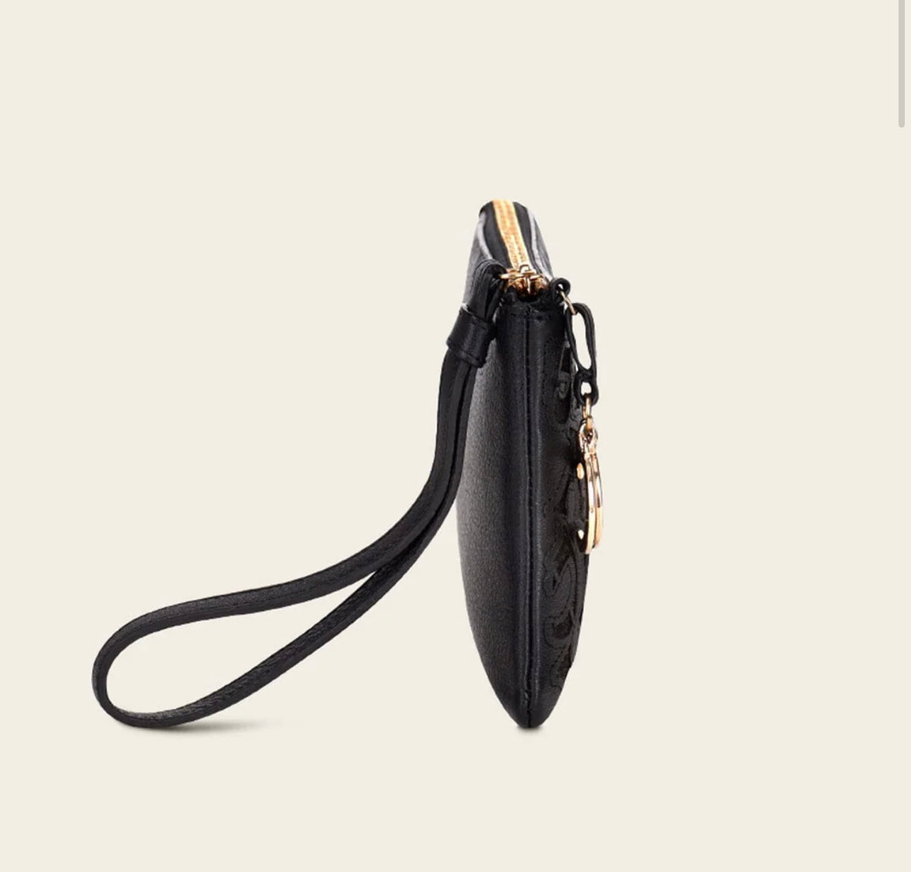 CUADRA | Women's Black Genuine Stingray/Bovine Leather Coin Purse BD192MA