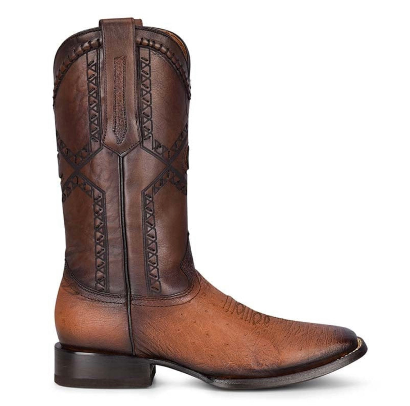 Cuadra Mens Ostrich Belly Flame Honey Boots 3Z01AB