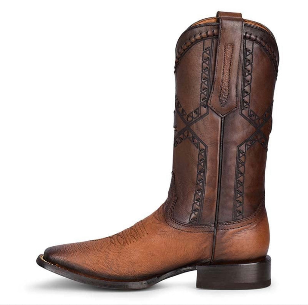 Cuadra Mens Ostrich Belly Flame Honey Boots 3Z01AB