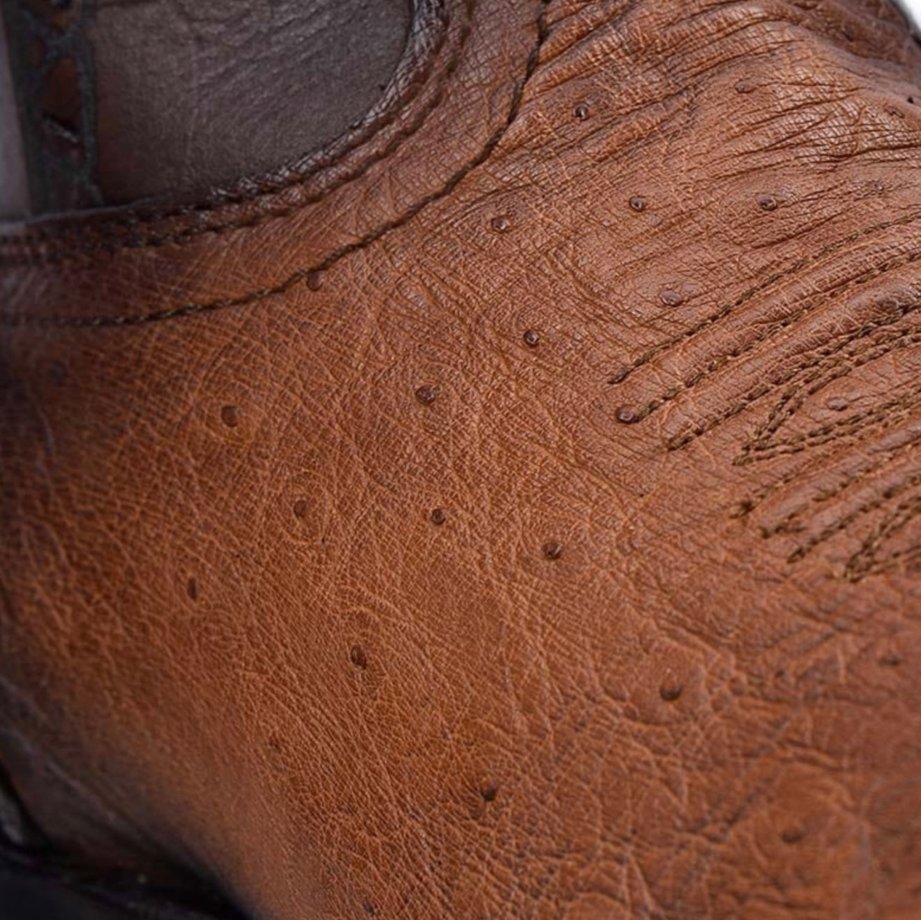 Cuadra Mens Ostrich Belly Flame Honey Boots 3Z01AB