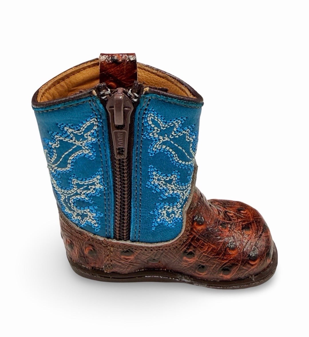 Genuine Leather Shedron Ostrich Toddler/Kids Boots