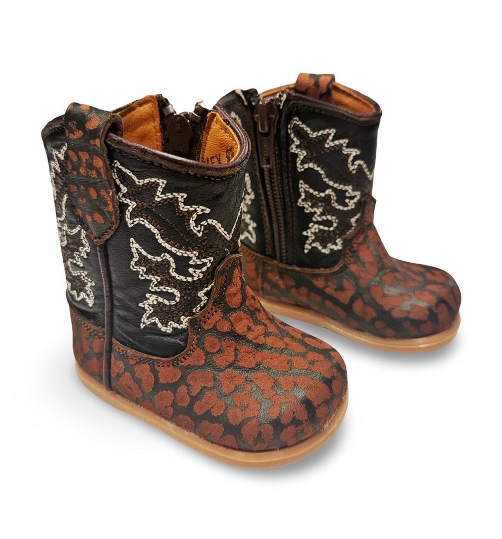 Genuine Leather Honey Bull Neck Toddler/Kids Boots