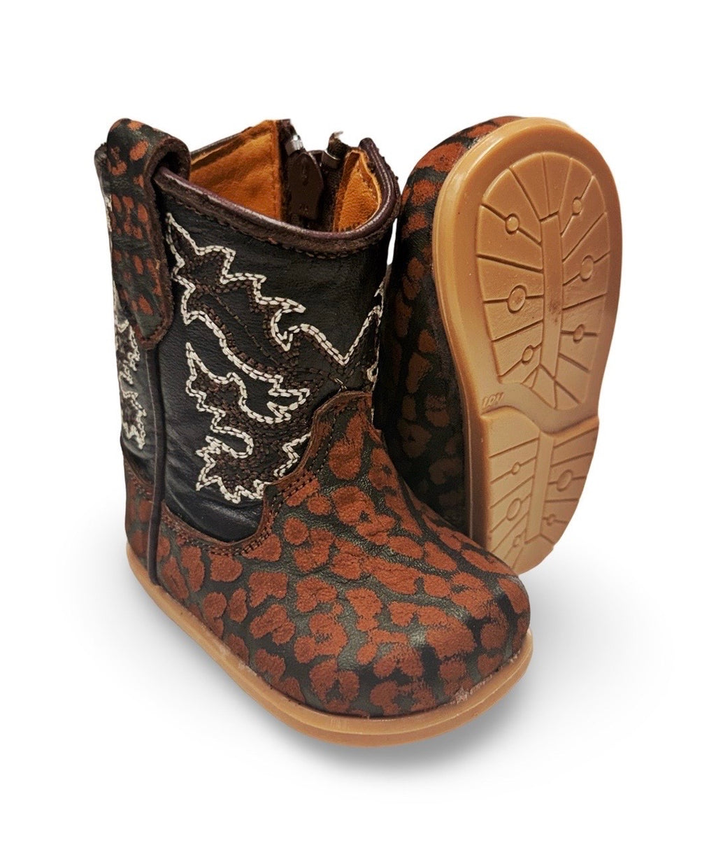 Genuine Leather Honey Bull Neck Toddler/Kids Boots