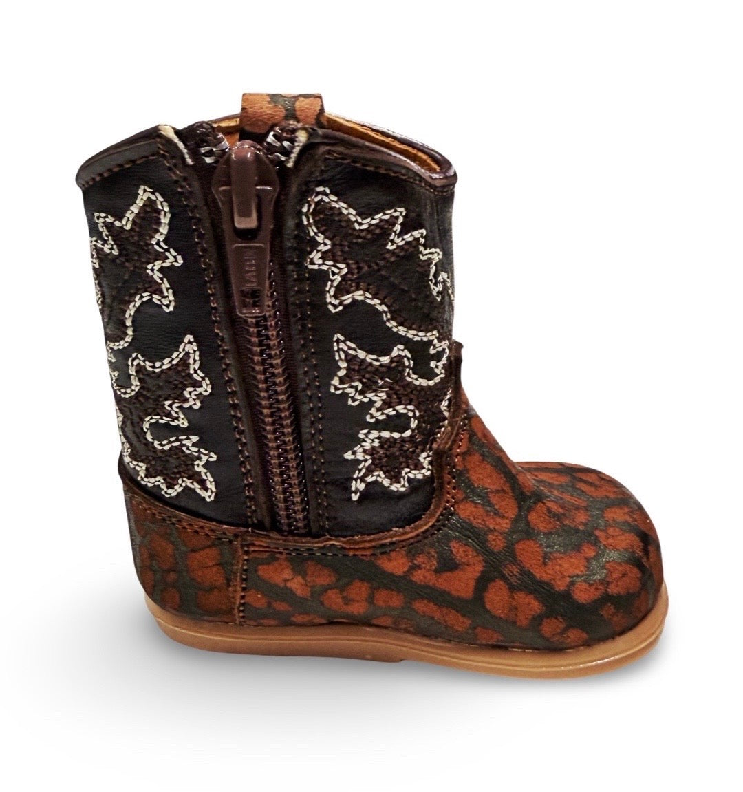 Genuine Leather Honey Bull Neck Toddler/Kids Boots