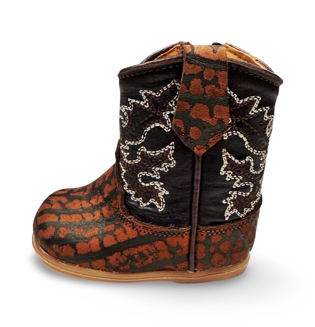 Genuine Leather Honey Bull Neck Toddler/Kids Boots