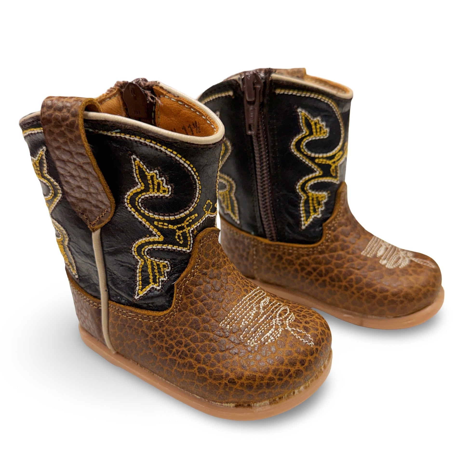 Genuine Leather Flother Bullneck Toddler/Kids Boots