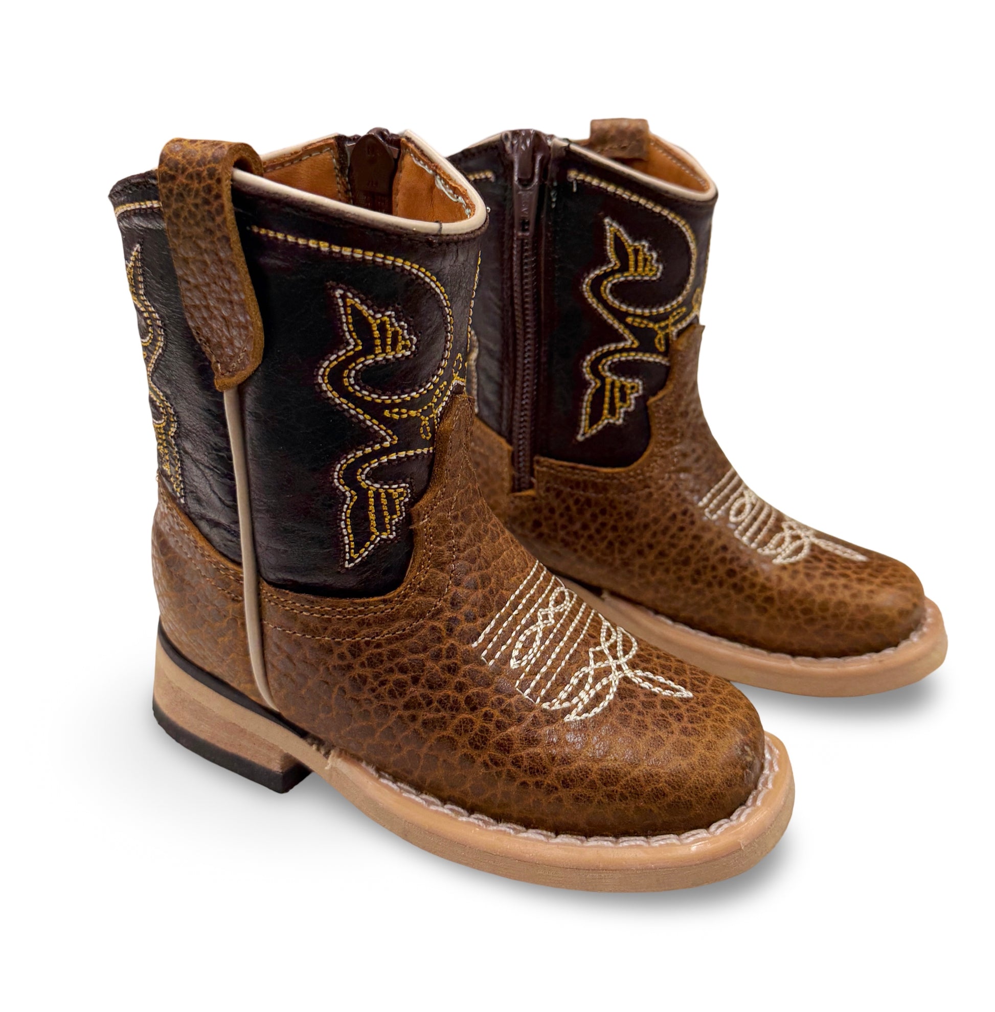Genuine Leather Flother Bullneck Toddler/Kids Boots