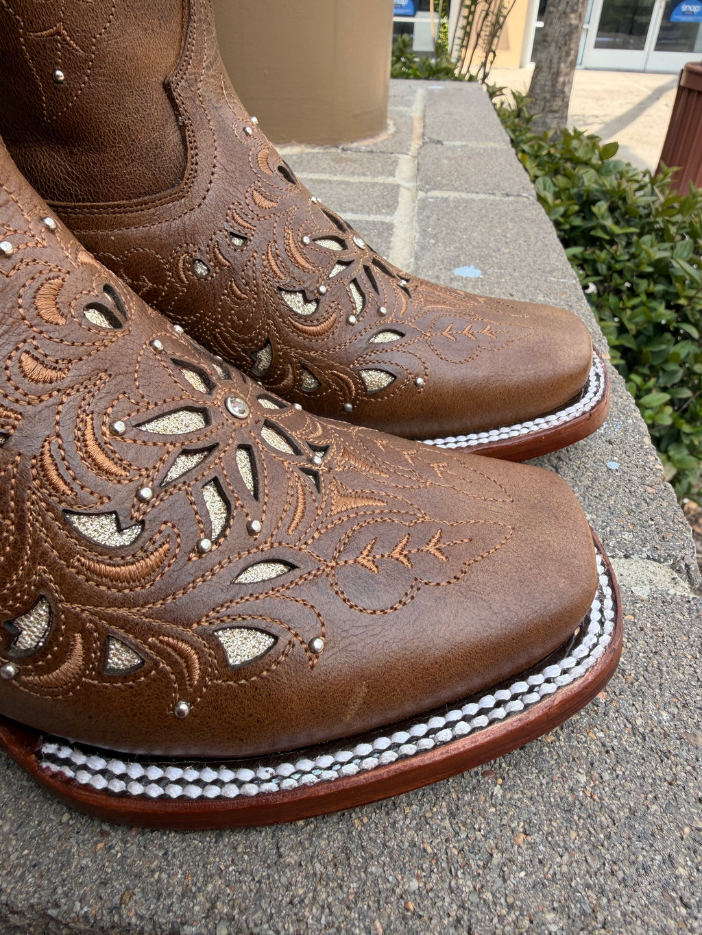 5 Ranch Women's Cappuccino Spirit Harman Leather Boots