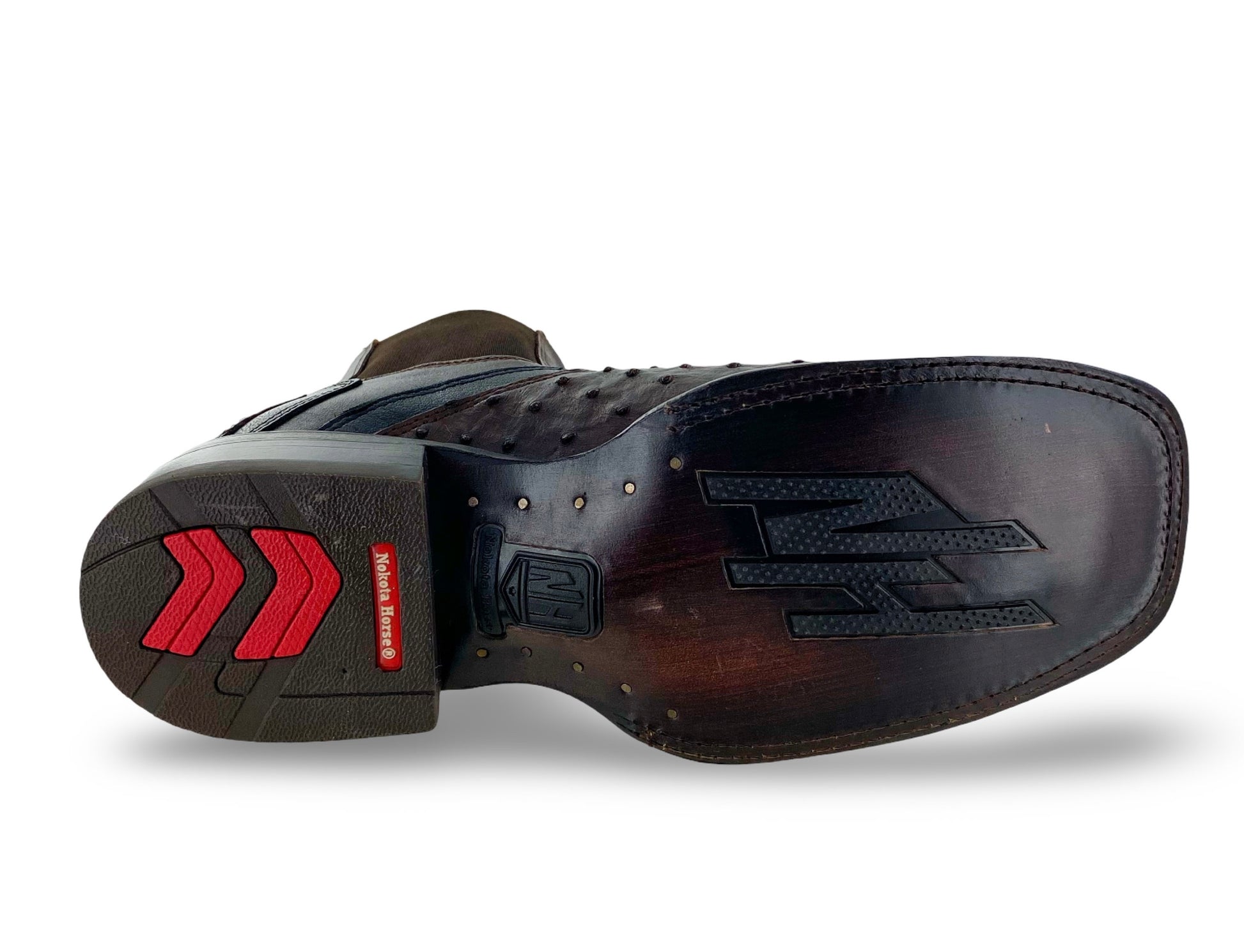 Nokota Horse Mens Owen 18 Authentic Coffee Ostrich Chelsea Boots