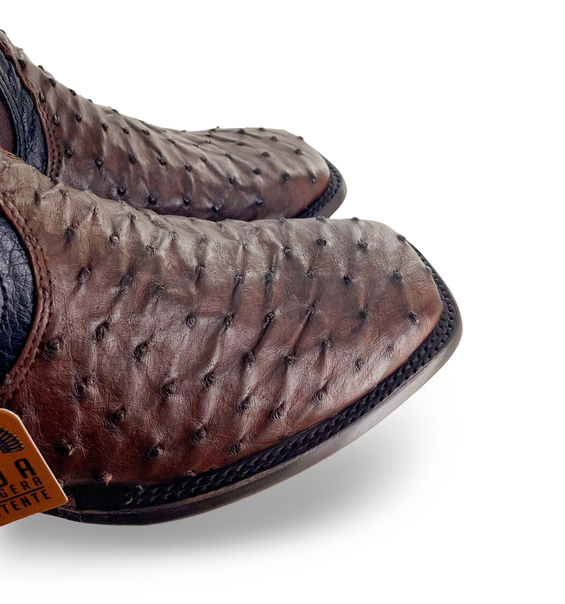 Nokota Horse Mens Owen 18 Authentic Coffee Ostrich Chelsea Boots