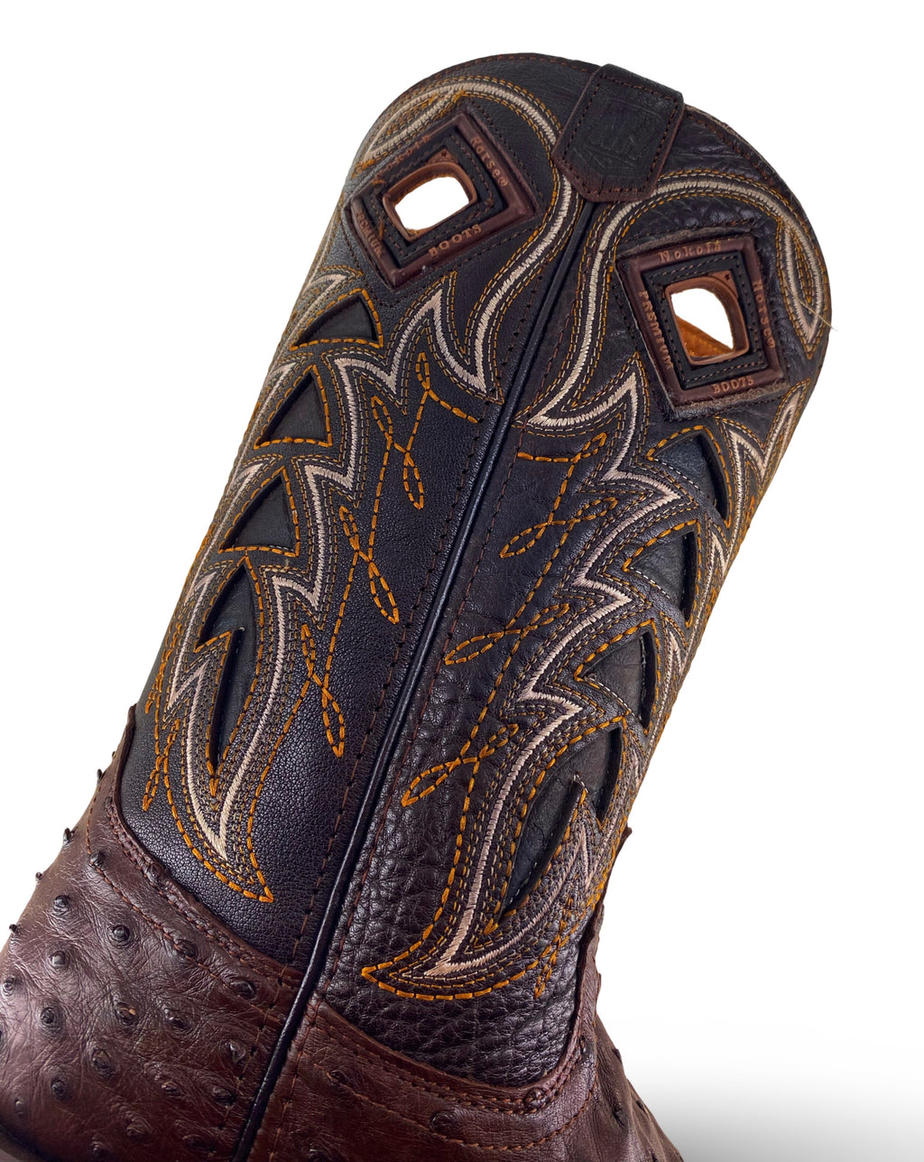 Nokota Horse Mens McCarthy 18 Authentic Coffee Ostrich Boots