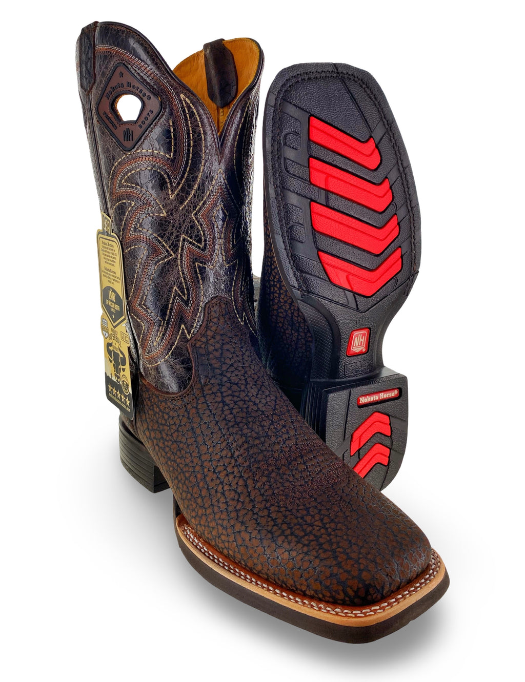 Nokota Horse Mens Morgan 18 Coffee Bullneck Boots