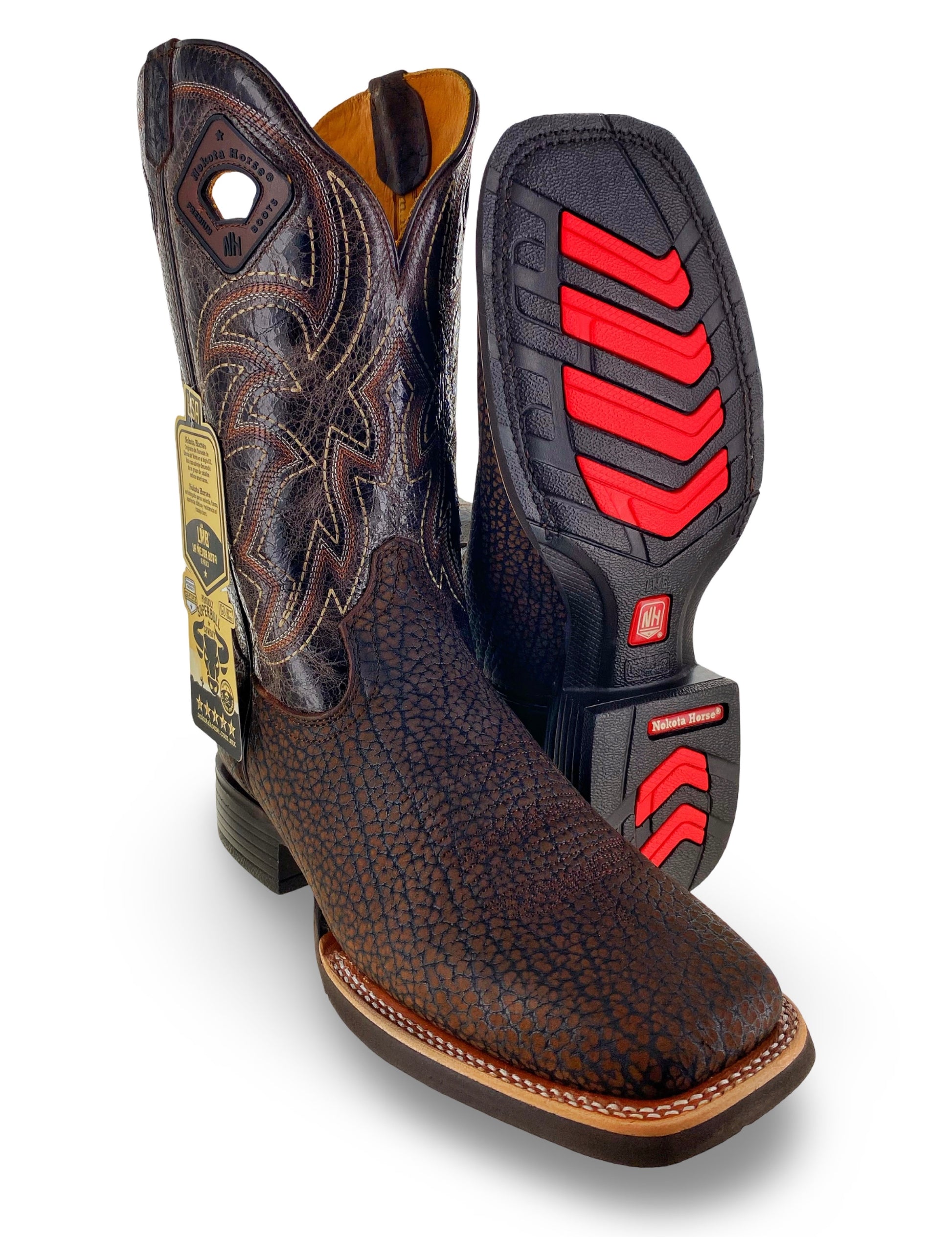 Nokota Horse Mens Morgan 18 Coffee Bullneck Boots