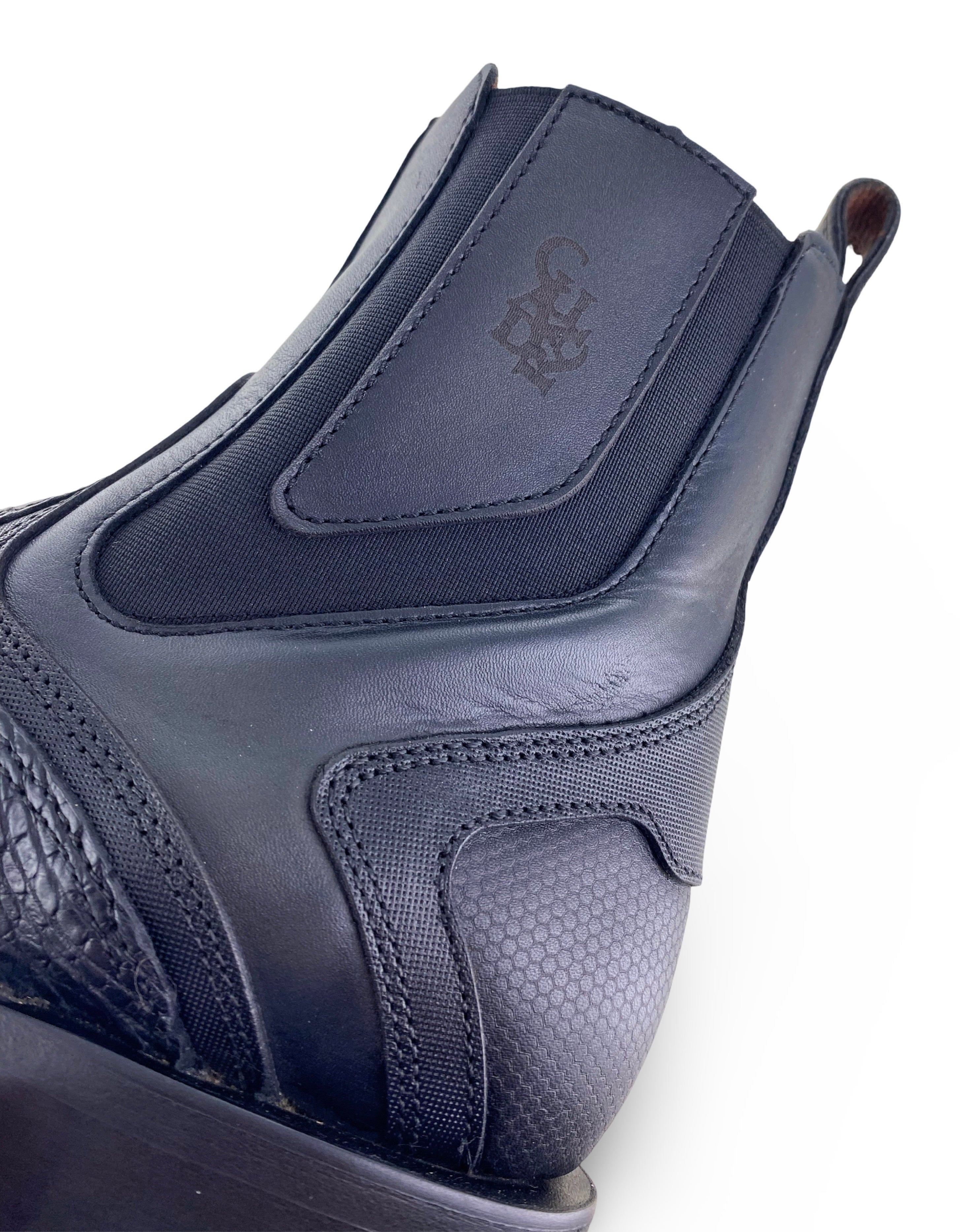 Cuadra Mens Black Genuine Caiman Belly Boots CU891